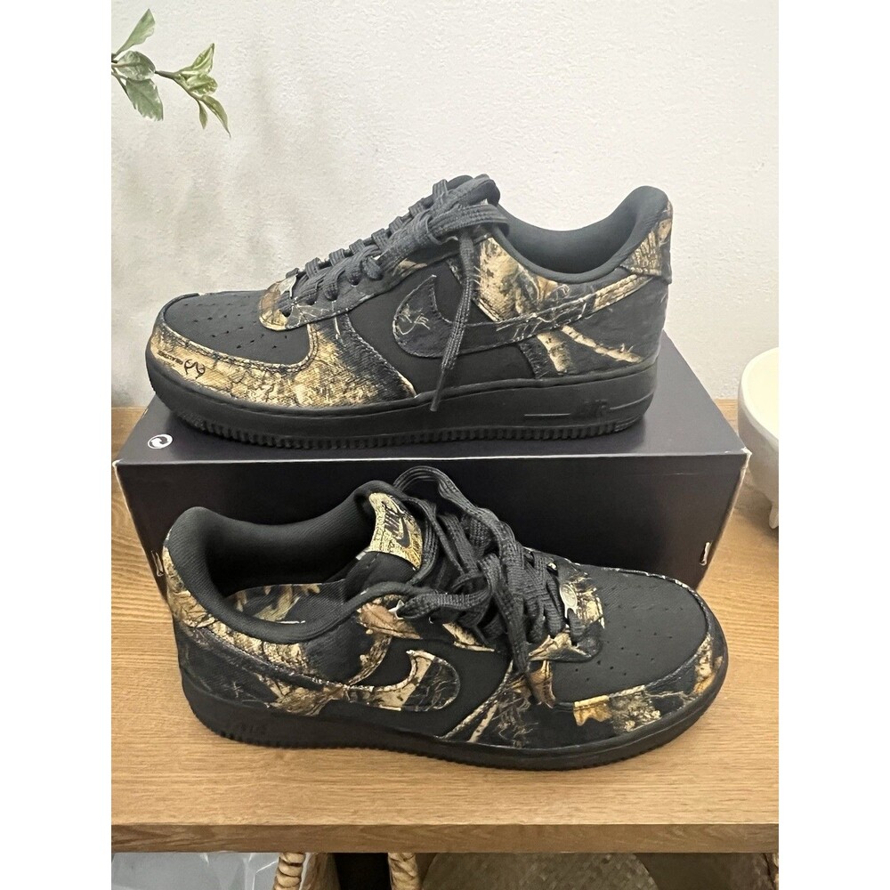Nike Air Force 1 '07 x Realtree Black Camo Gum Yellow Shoe IH1221-001 Men 11